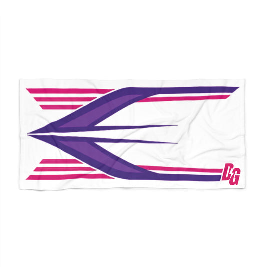 Desert Girl Pink Purple Strike Beach Towel