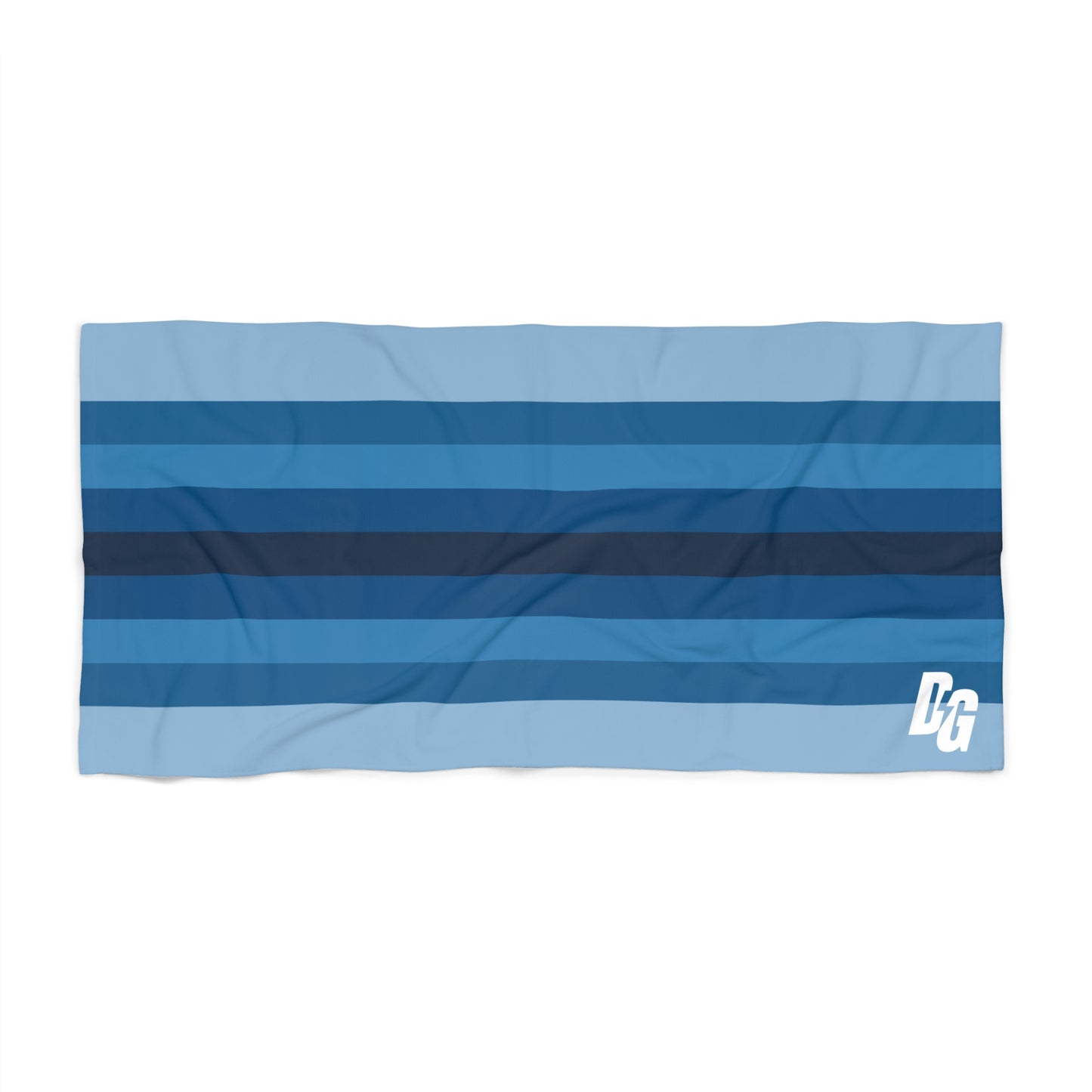 Desert Girl Blue Retro Striped Beach Towel