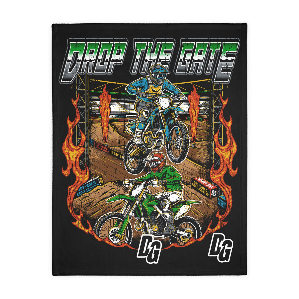 Drop The Gate DG Fuzzy Blanket ( Double Sided )