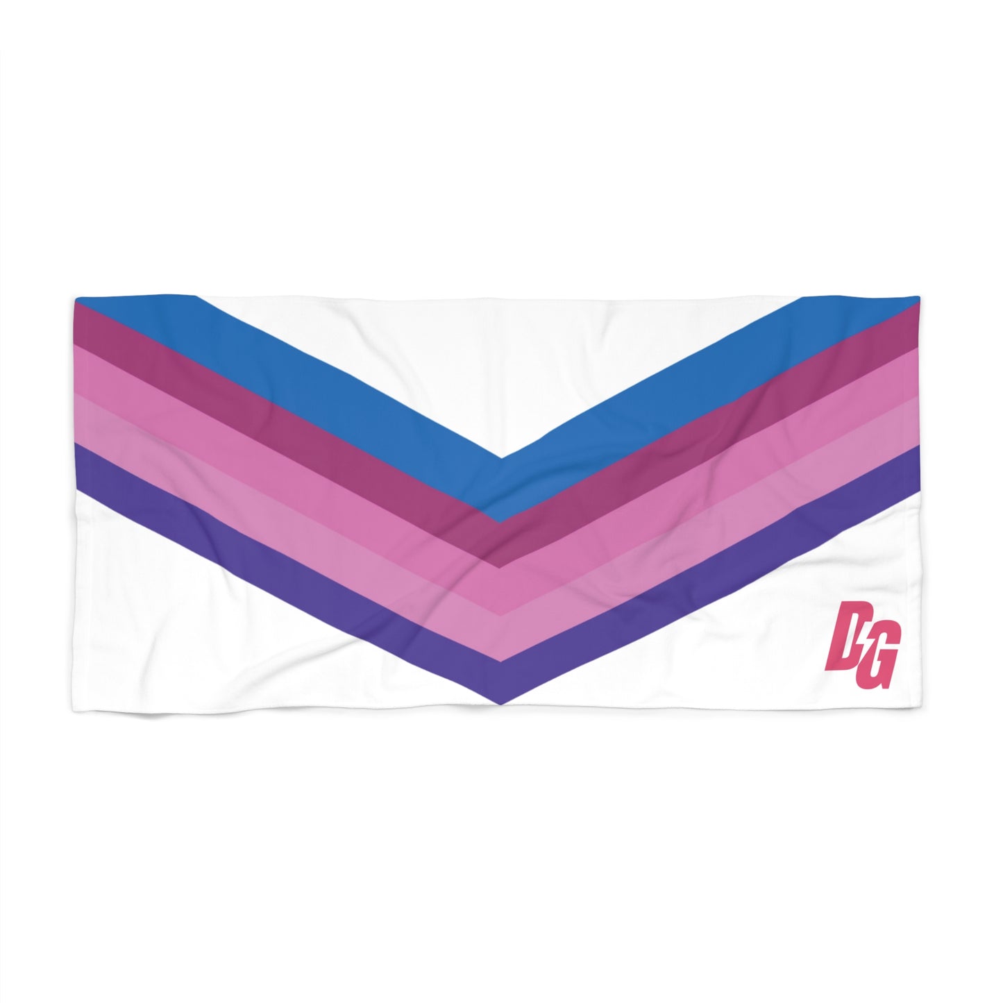 Desert Girl Blue Pink Purple V Beach Towel