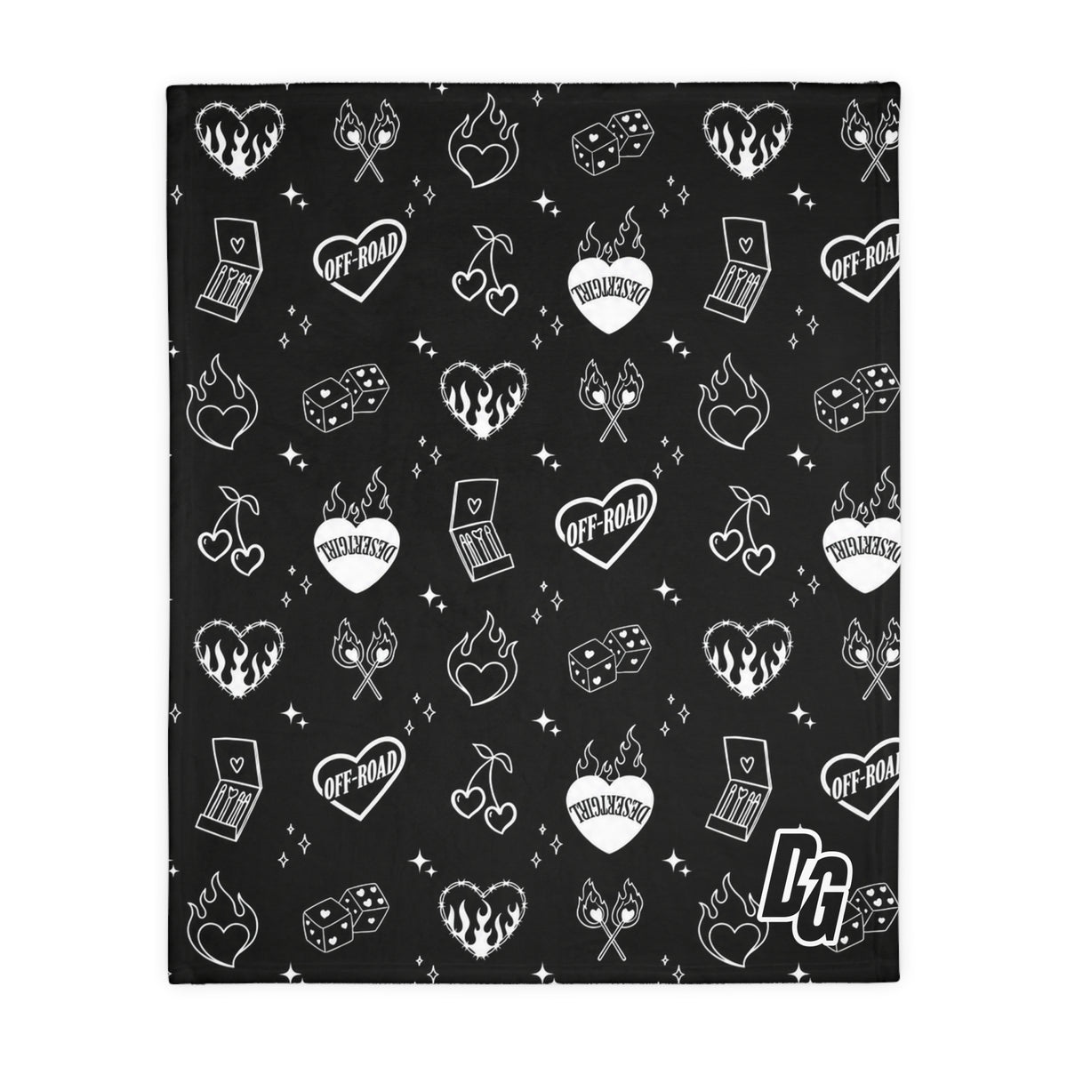 DESERTGIRL Off-Road Tattoo Fuzzy Blanket ( Double Sided )