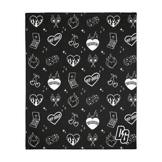 DESERTGIRL Off-Road Tattoo Fuzzy Blanket ( Double Sided )