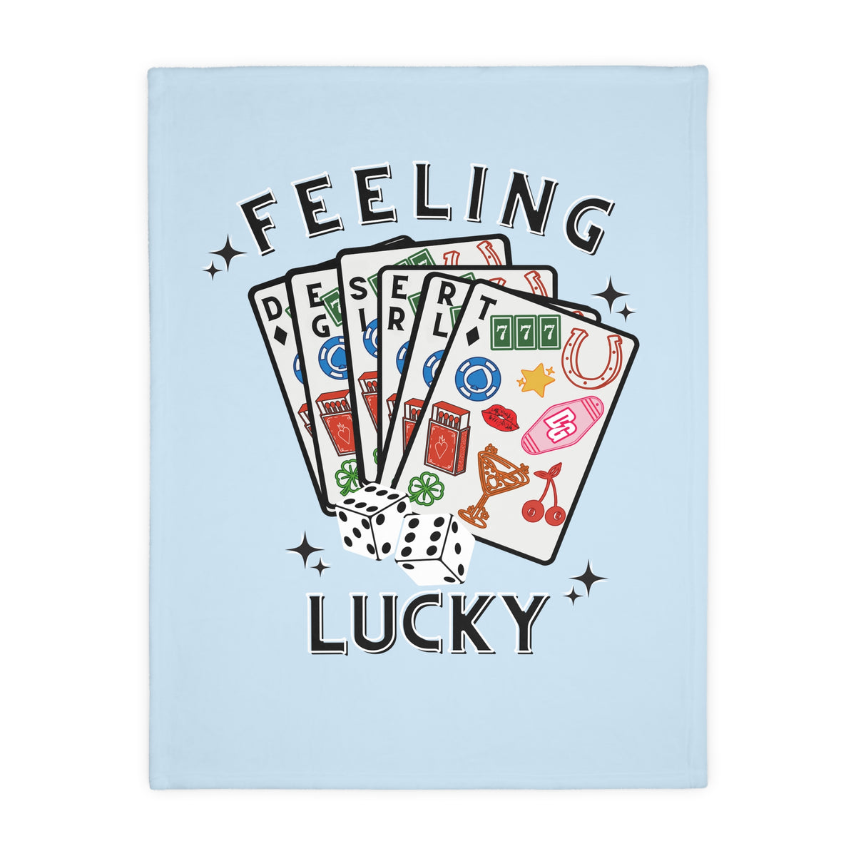 Feelin' Lucky Fuzzy Blanket ( Double Sided )