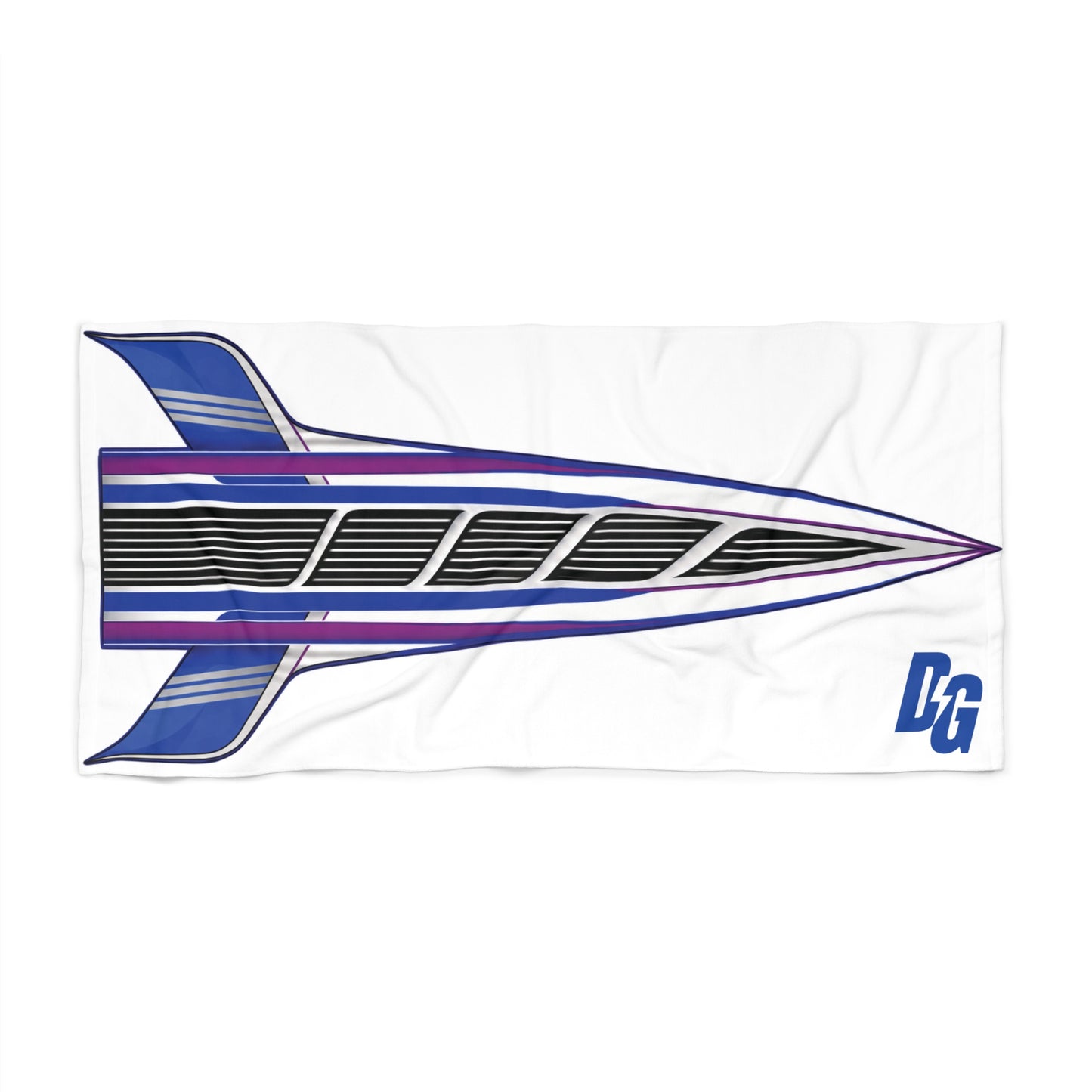 Desert Girl Blue Purple Strike Beach Towel