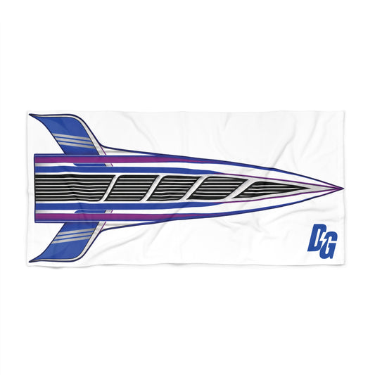Desert Girl Blue Purple Strike Beach Towel