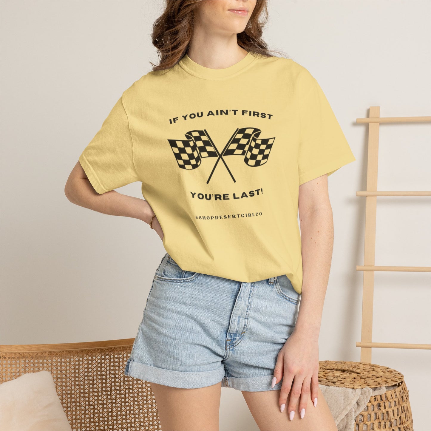 If You Ain't First 24 Comfort Colors Tee - BLACK