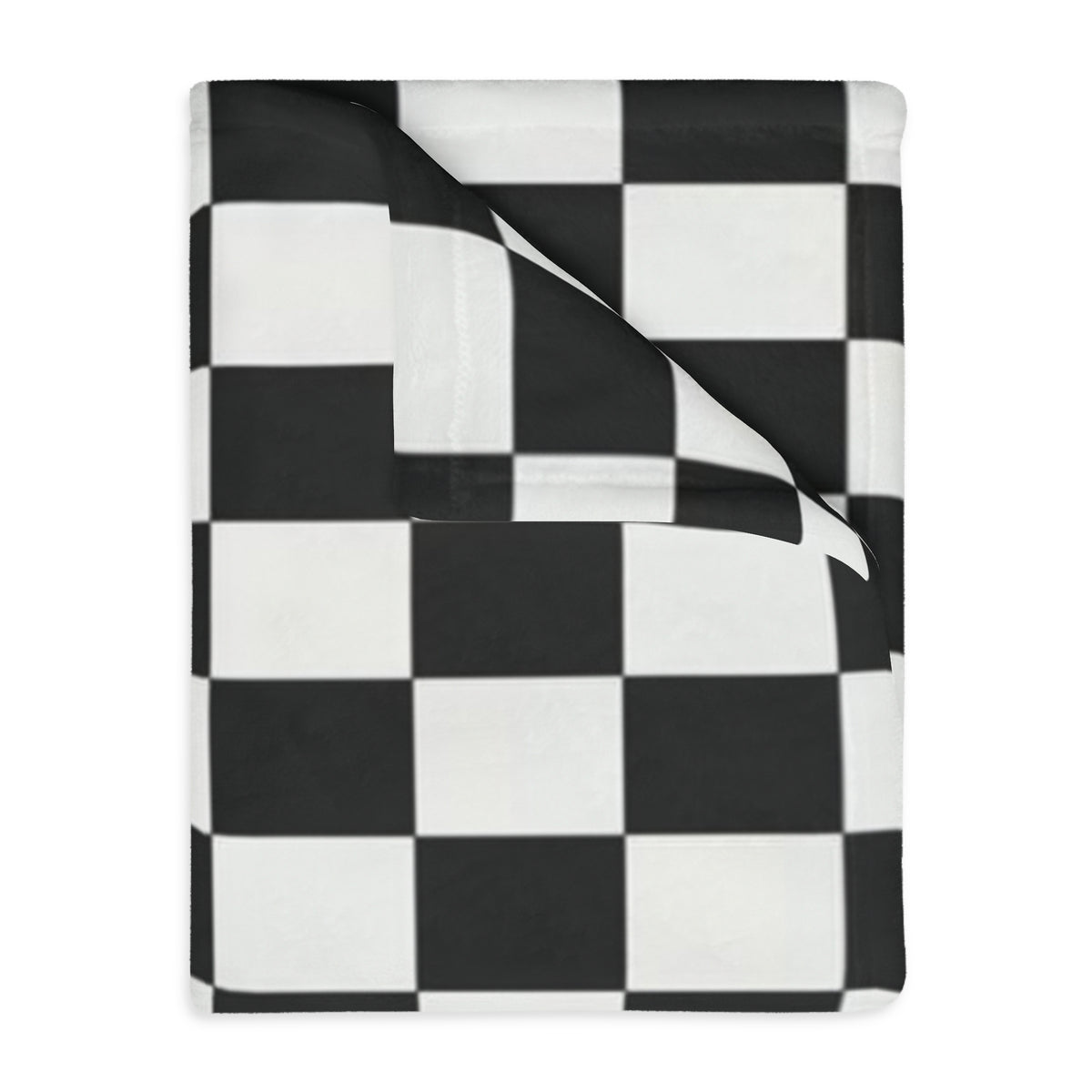 DESERTGIRL Checkered Fuzzy Blanket ( Double Sided )