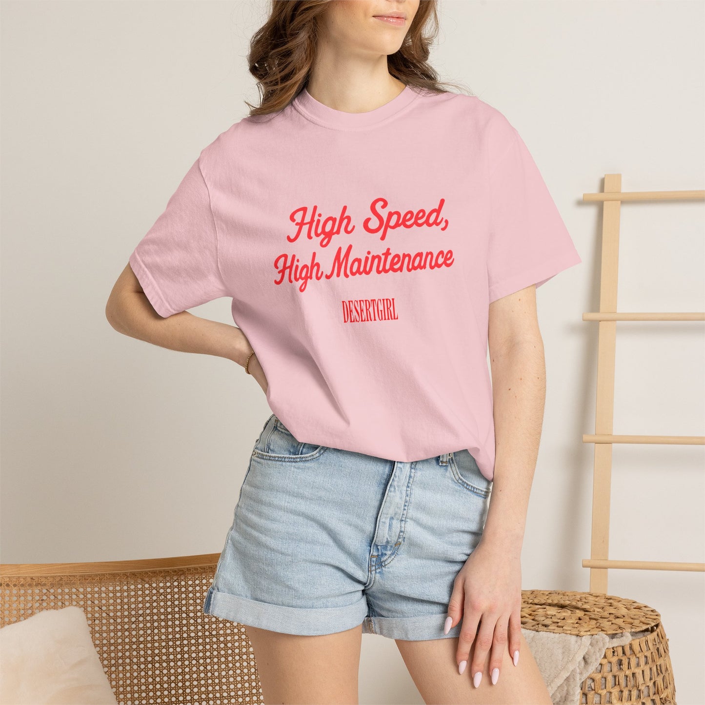 High Speed, High Maintenance Comfort Colors Tee - RED