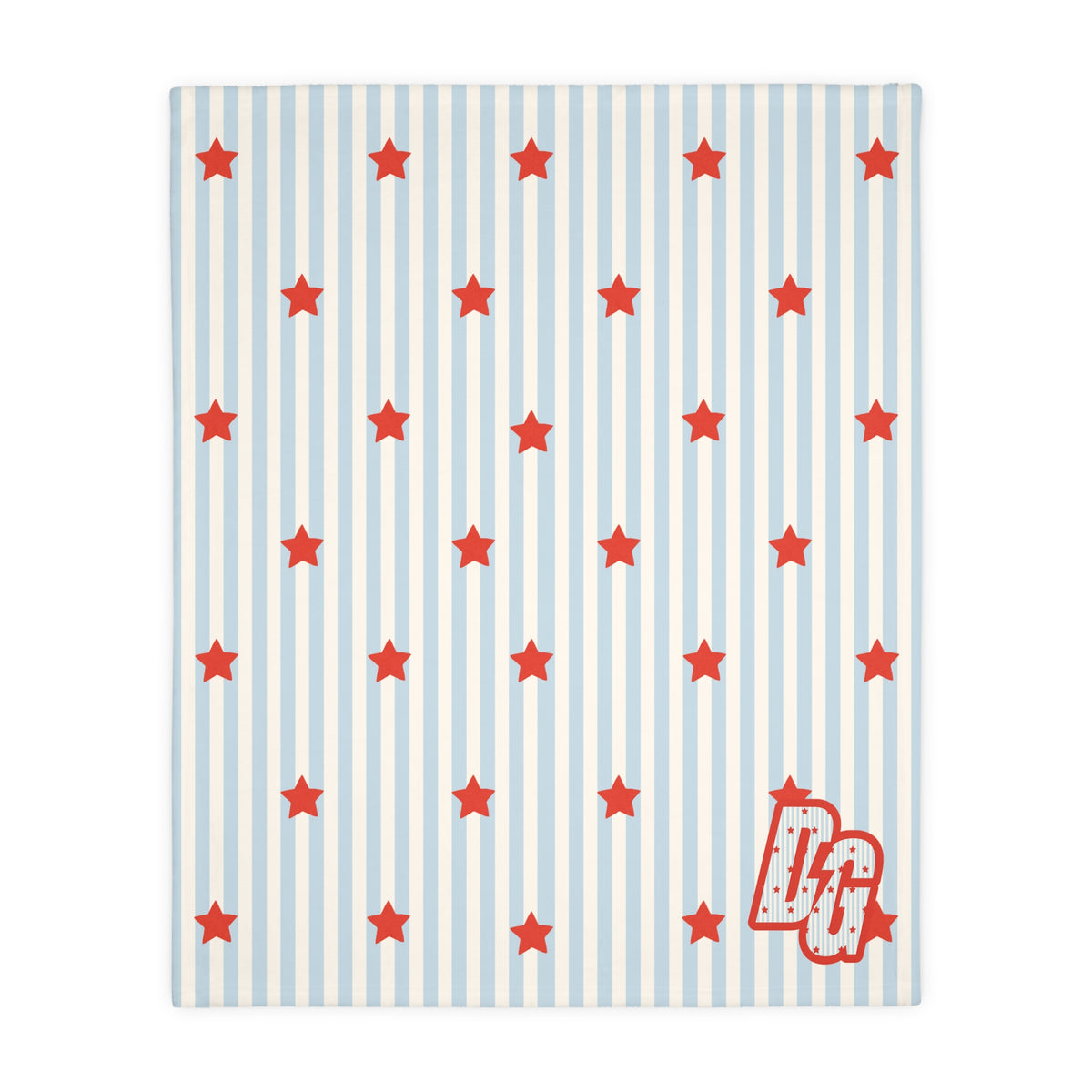 DESERTGIRL Stars&Stripes Fuzzy Blanket ( Double Sided )
