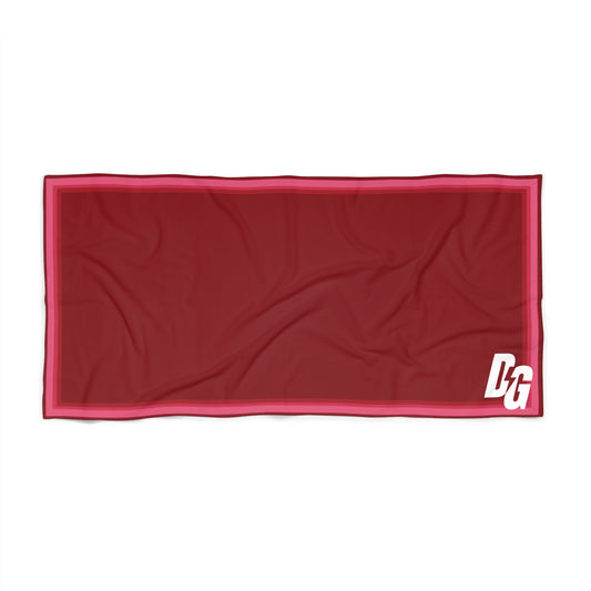 Desert Girl Red Stripe Beach Towel