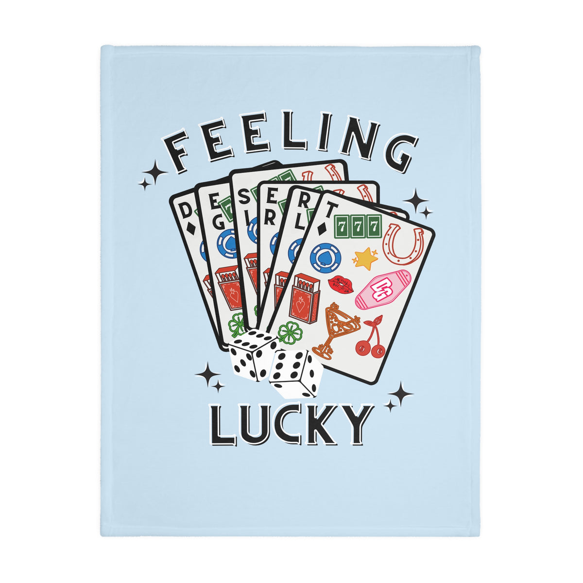 Feelin' Lucky Fuzzy Blanket ( Double Sided )
