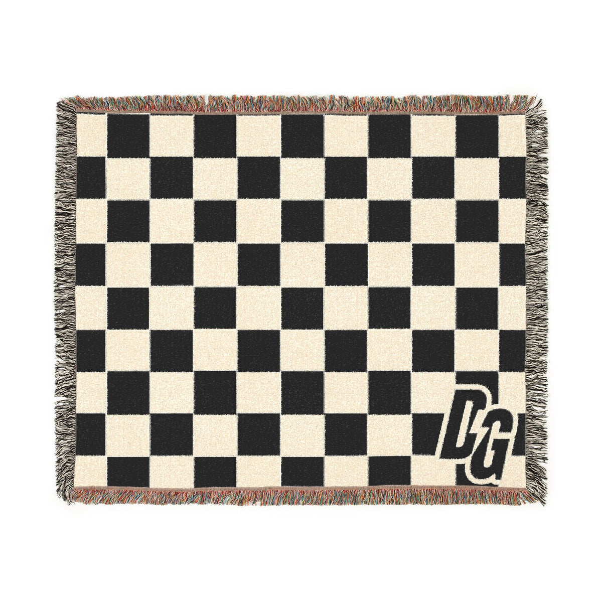 DESERTGIRL Woven Checkered Blanket
