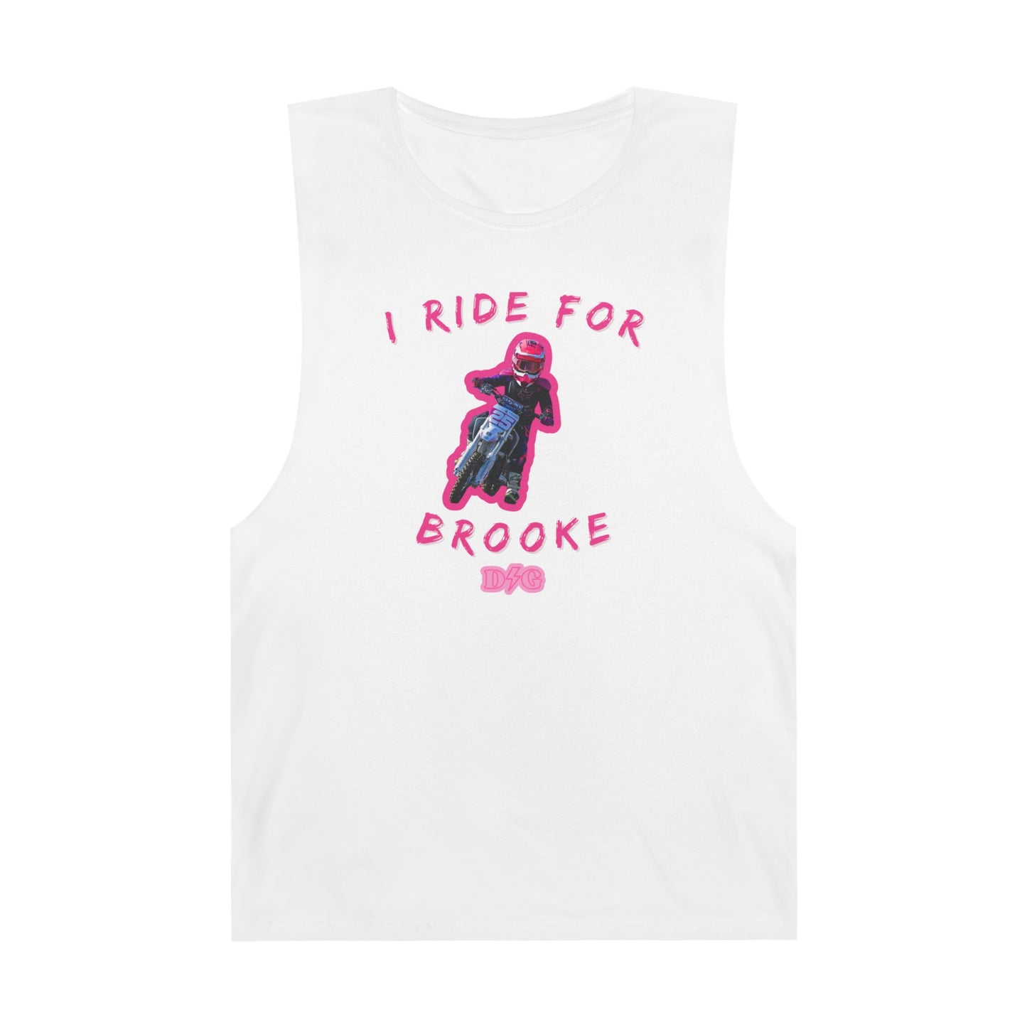 Ride for Brooke - White Muscle Tank