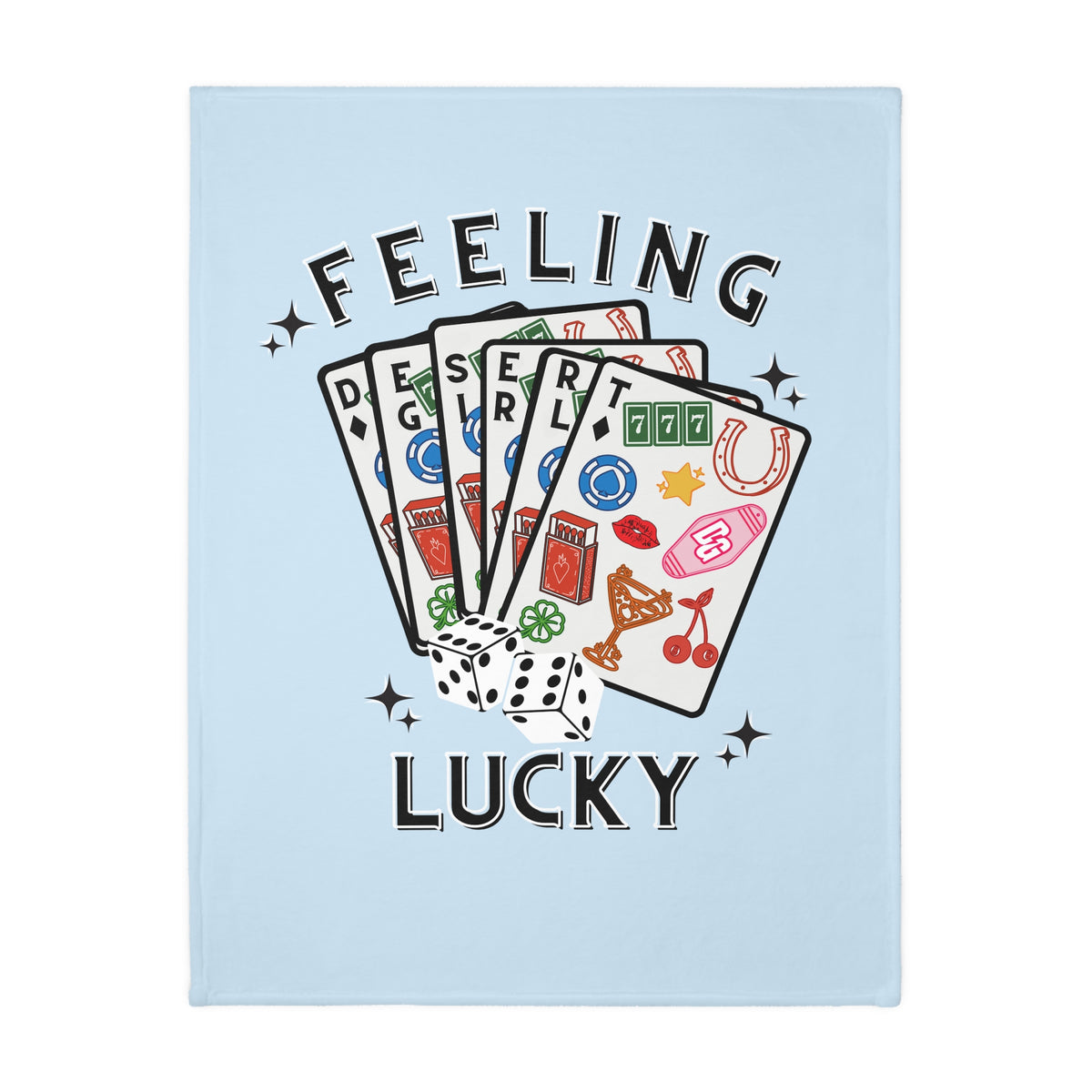 Feelin' Lucky Fuzzy Blanket ( Double Sided )