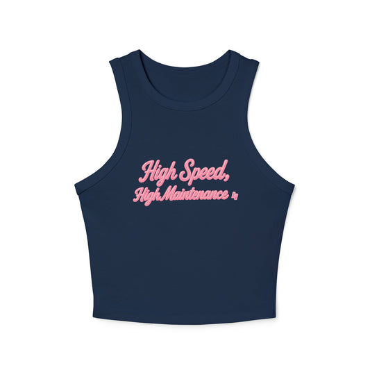High Speed, High Maintenance Rib Racer Tank - BUBBLEGUM