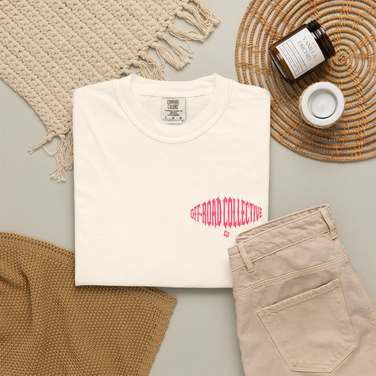 Off-Road Collective Metal Wrap Comfort Colors Tee - PINK