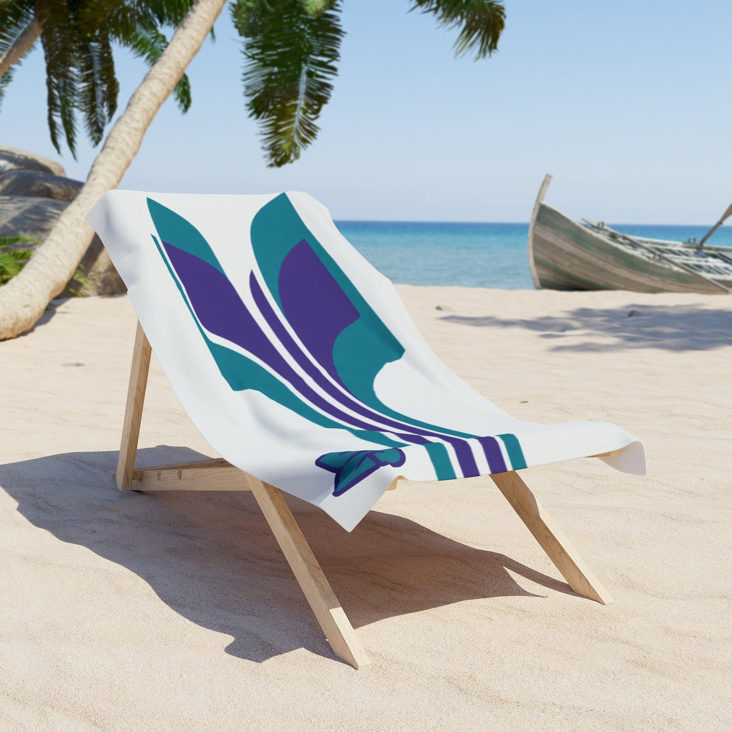 Desert Girl Teal Purple Wings Beach Towel