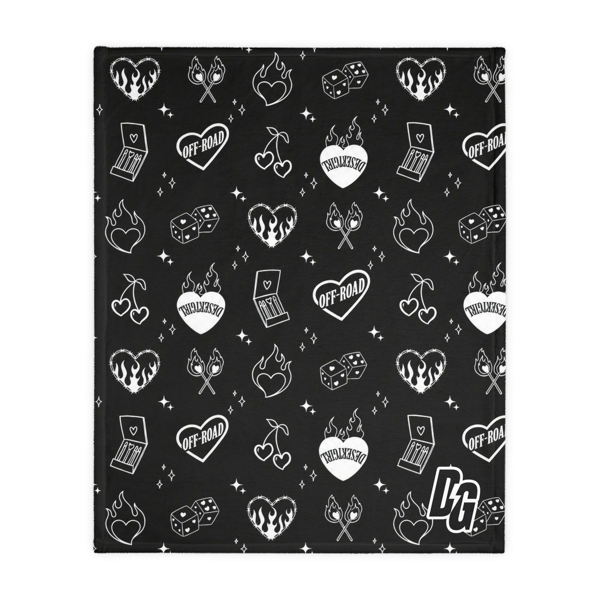 DESERTGIRL Off-Road Tattoo Fuzzy Blanket ( Double Sided )