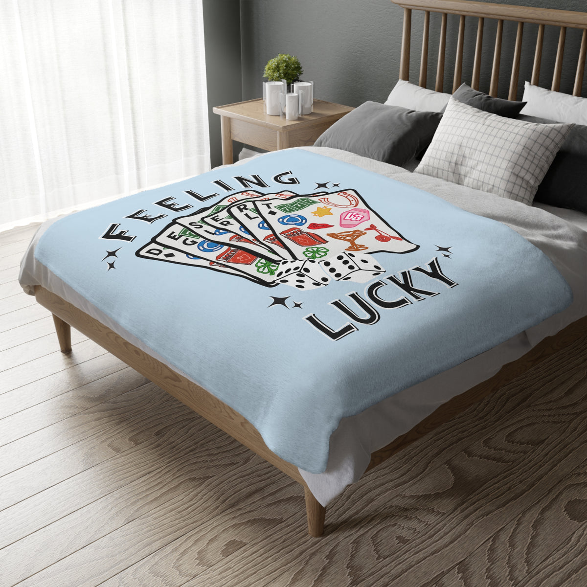 Feelin' Lucky Fuzzy Blanket ( Double Sided )