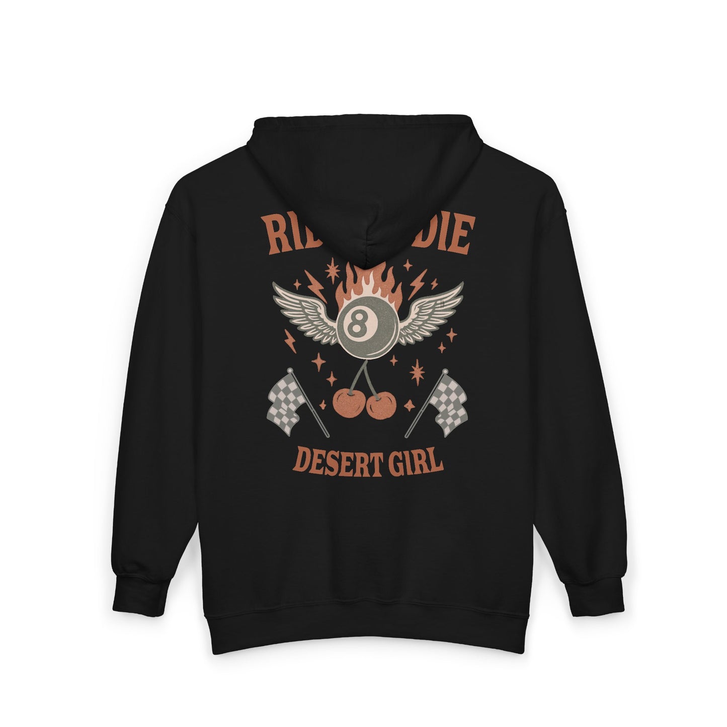 RIDE OR DIE Desert Girl Zip Up Hoodie