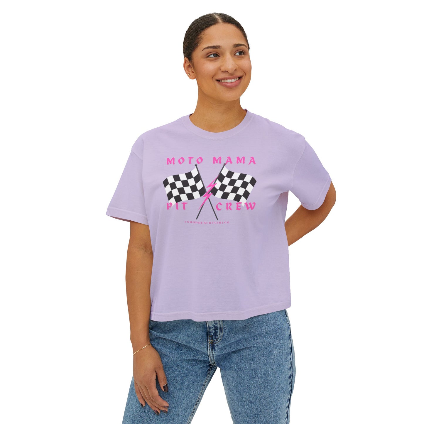 MOTO MAMA PIT CREW - BOXY TEE