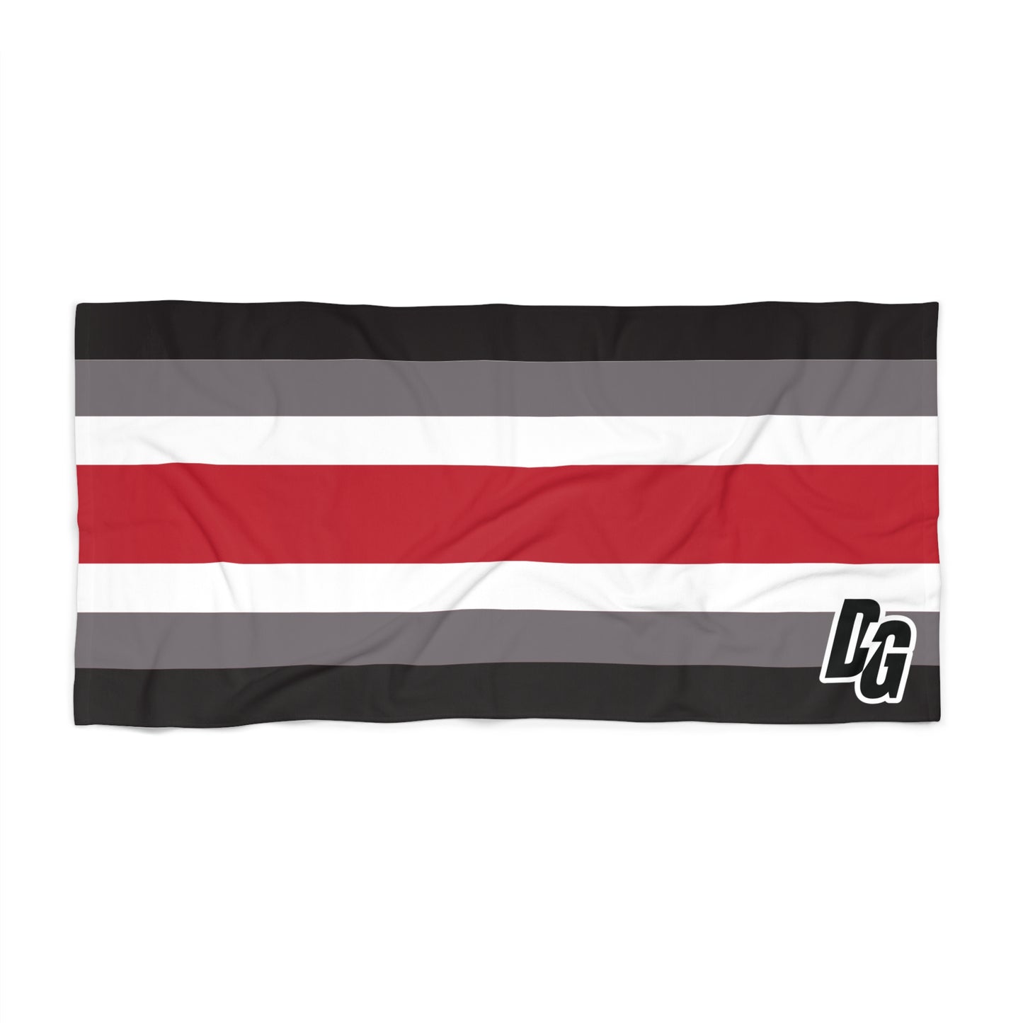 Desert Girl Retro Red Striped Beach Towel