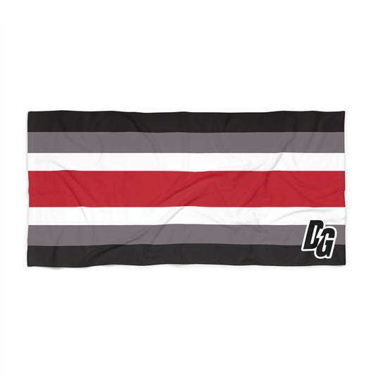 Desert Girl Retro Red Striped Beach Towel