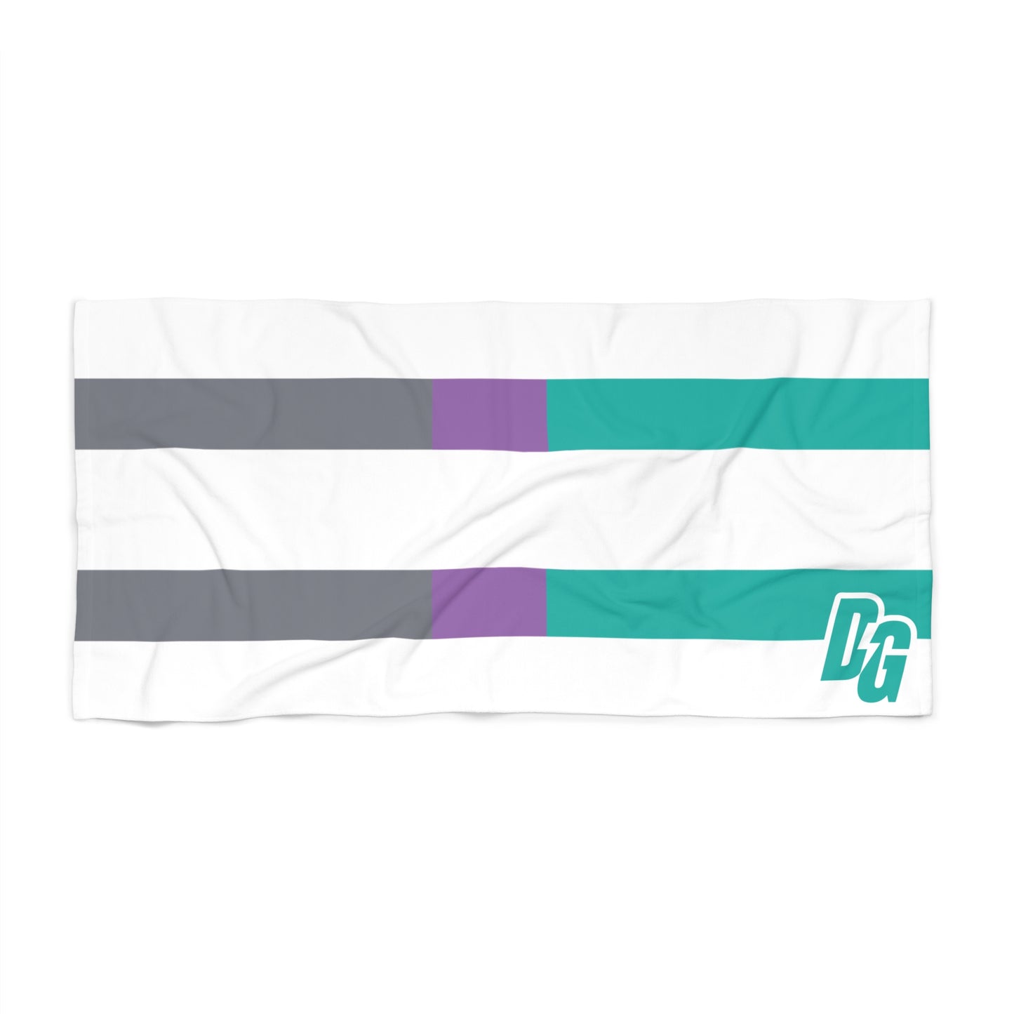Desert Girl Grey Purple Teal Beach Towel