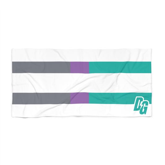 Desert Girl Grey Purple Teal Beach Towel