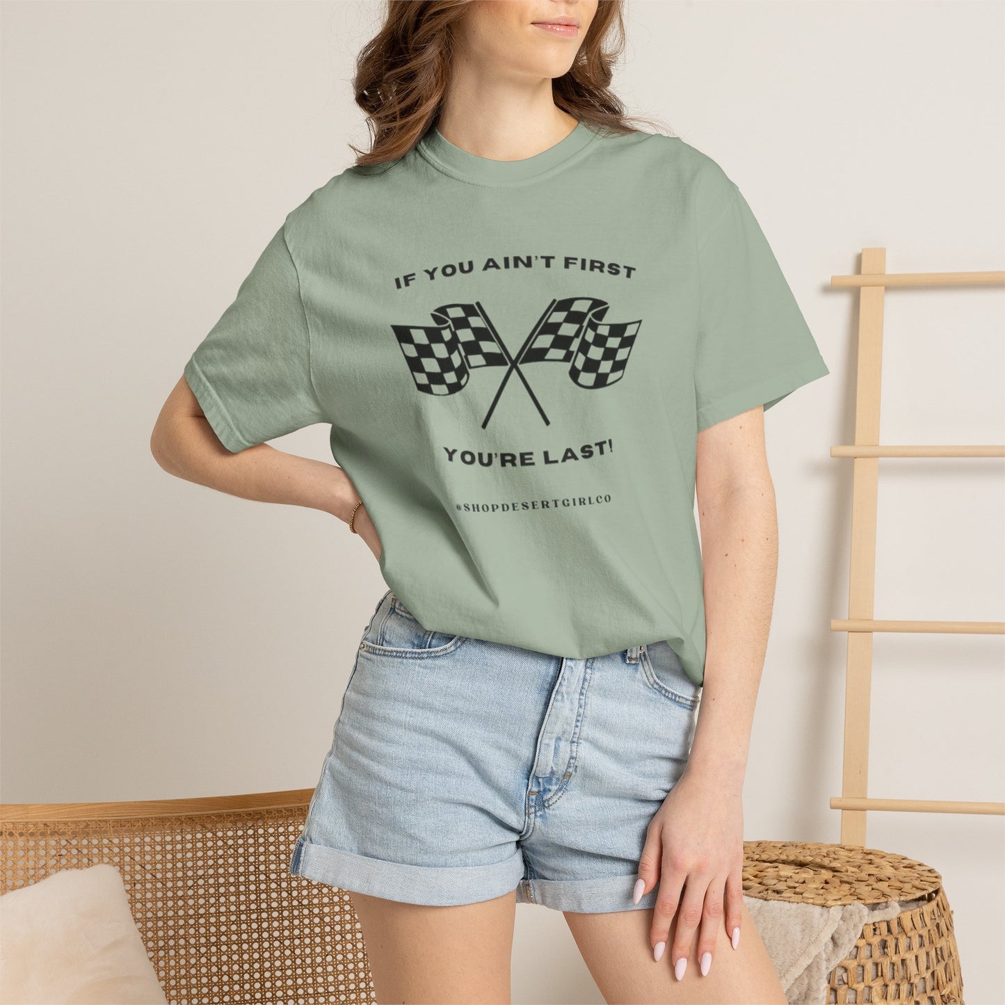 If You Ain't First 24 Comfort Colors Tee - BLACK