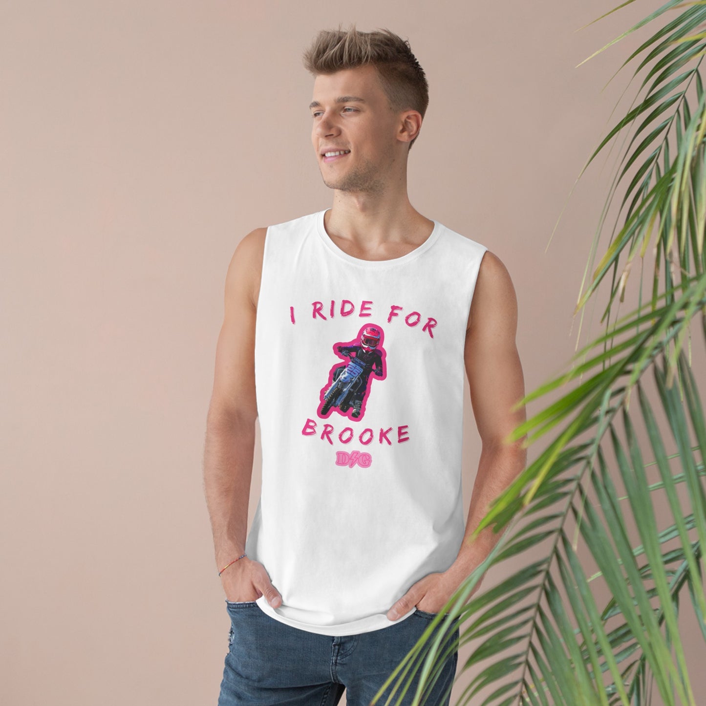 Ride for Brooke - White Muscle Tank