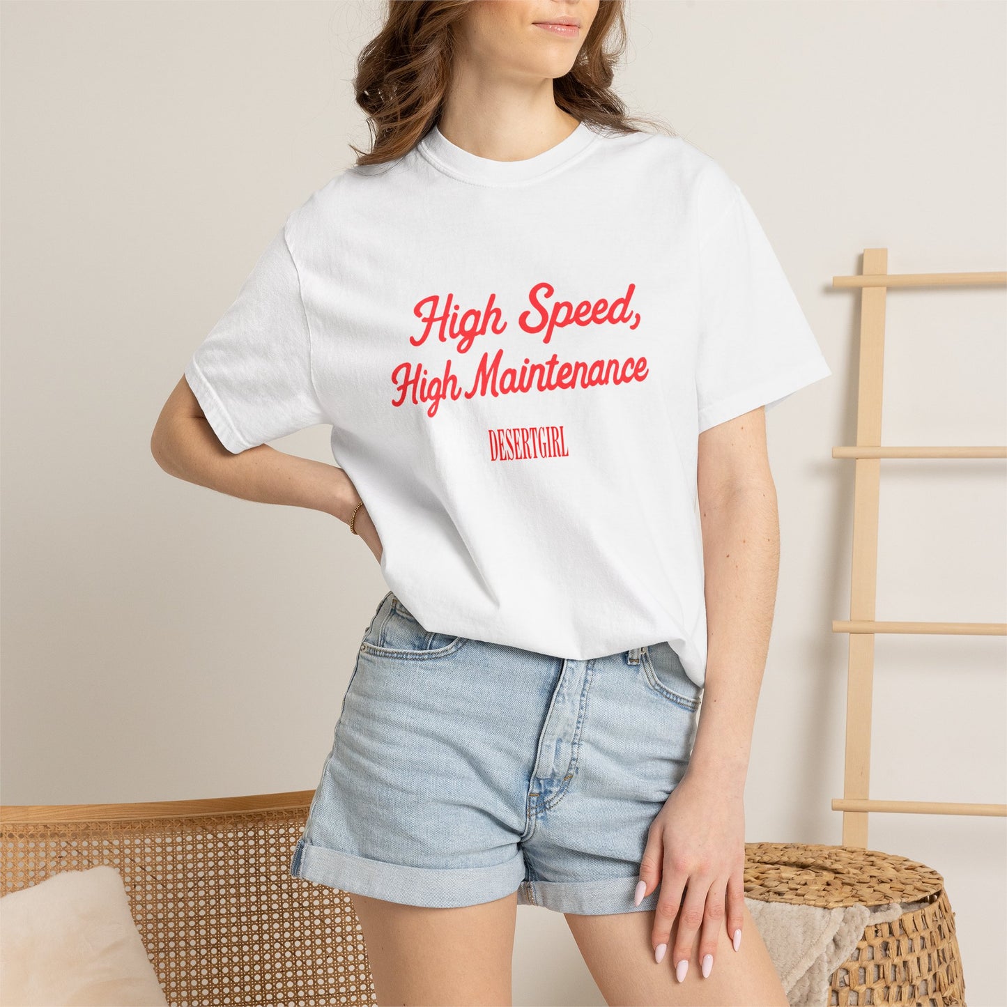 High Speed, High Maintenance Comfort Colors Tee - RED