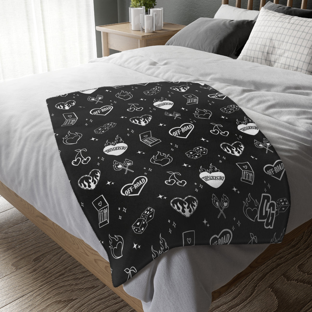 DESERTGIRL Off-Road Tattoo Fuzzy Blanket ( Double Sided )