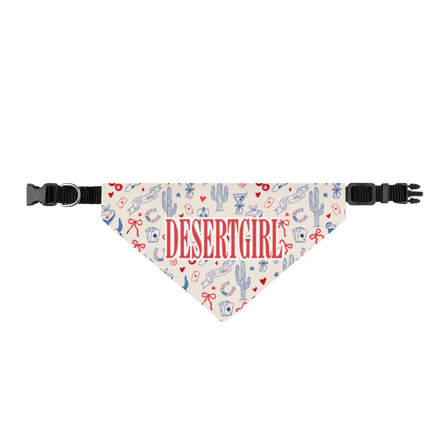 All American Cowgirl Blues Desert Girl Clip-on Pet Bandana