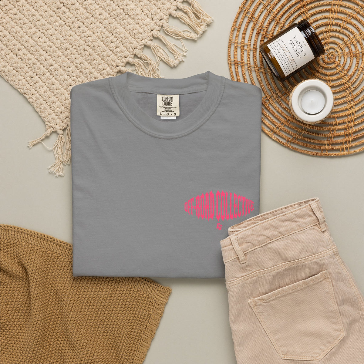 Off-Road Collective Metal Wrap Comfort Colors Tee - PINK