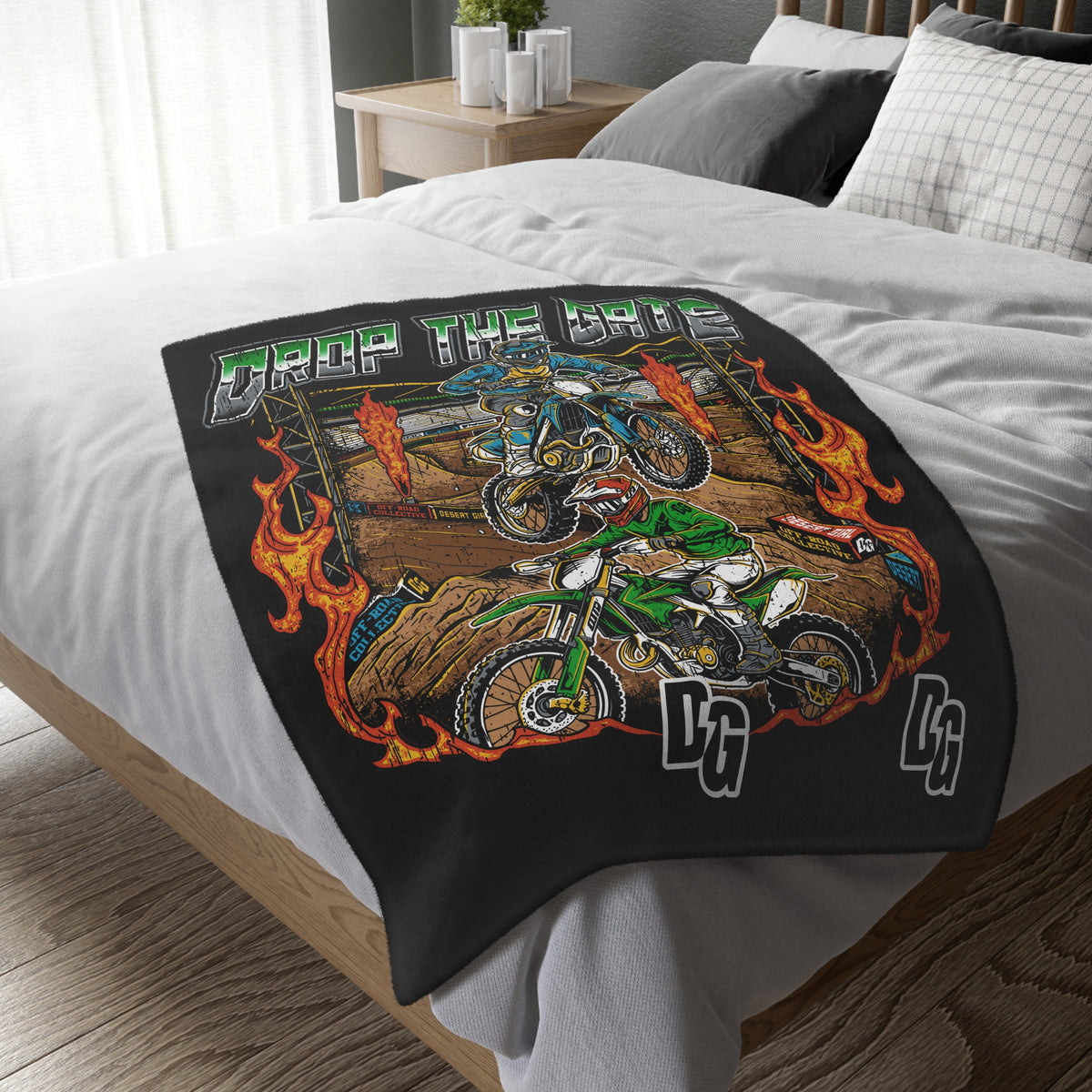 Drop The Gate DG Fuzzy Blanket ( Double Sided )
