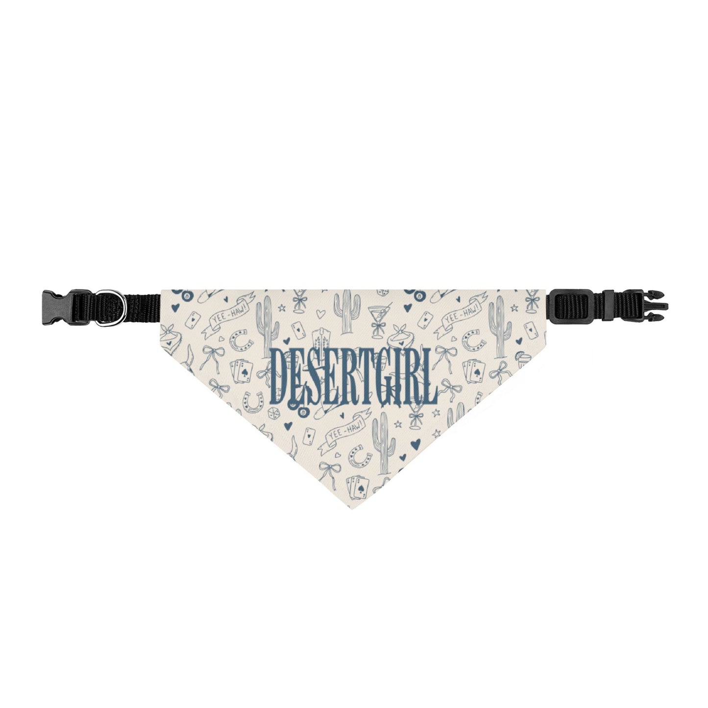 Cowgirl Blues Desert Girl Clip-on Pet Bandana