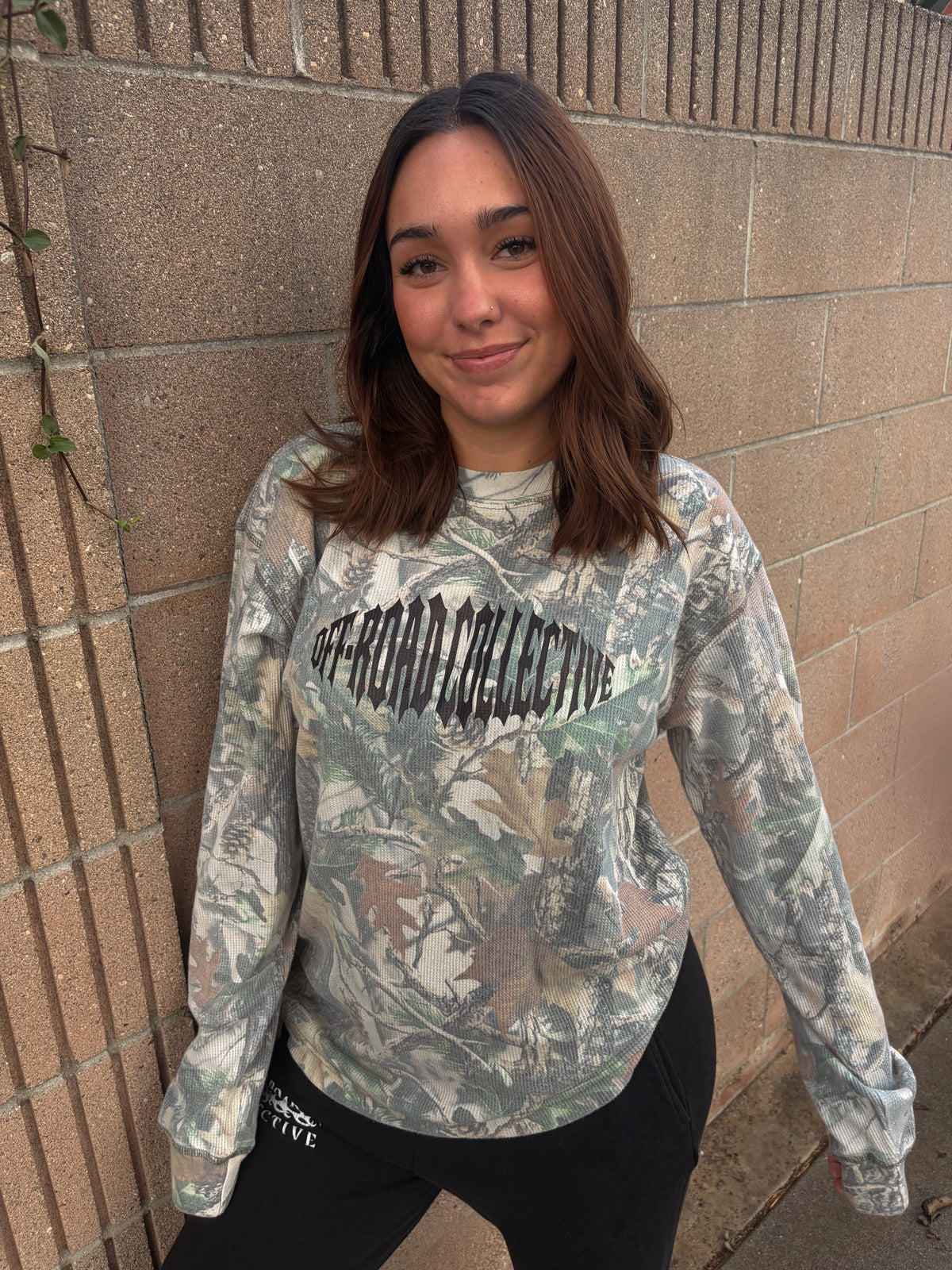Off-Road Collective Metal Wrap Camo Waffle Knit Long Sleeve