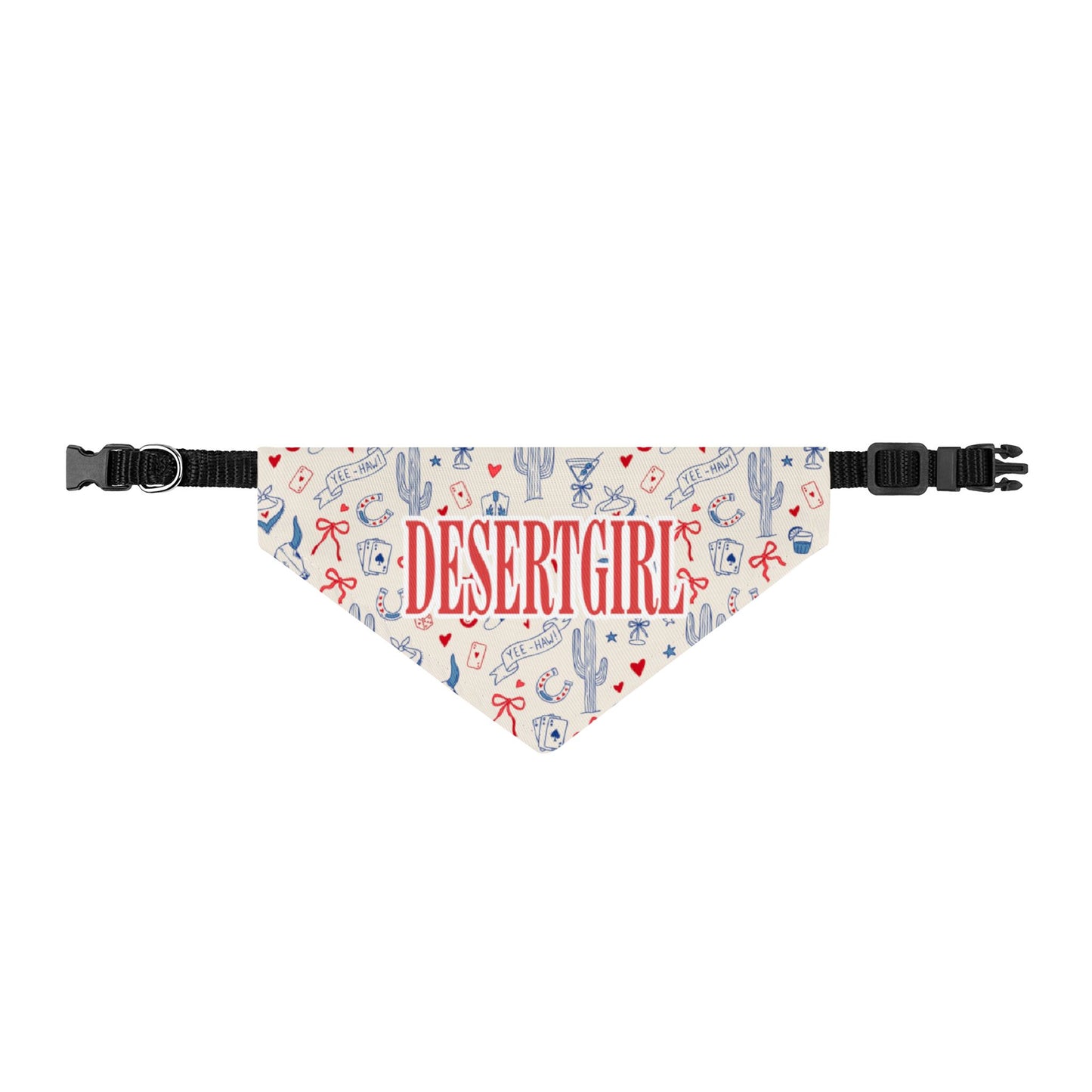 All American Cowgirl Blues Desert Girl Clip-on Pet Bandana