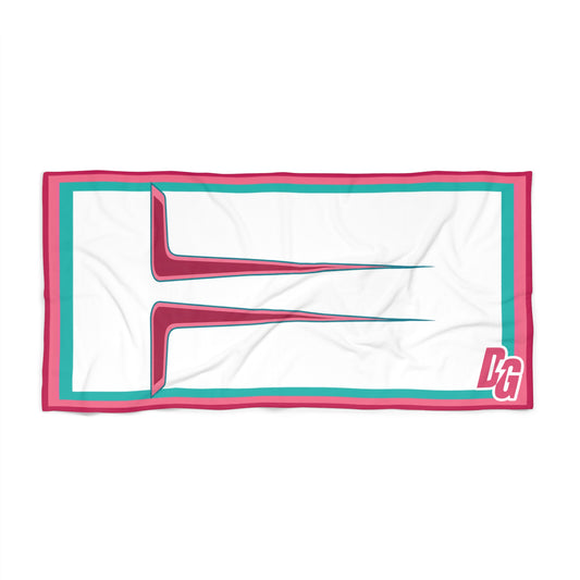 Desert Girl Pink Teal Strike Beach Towel