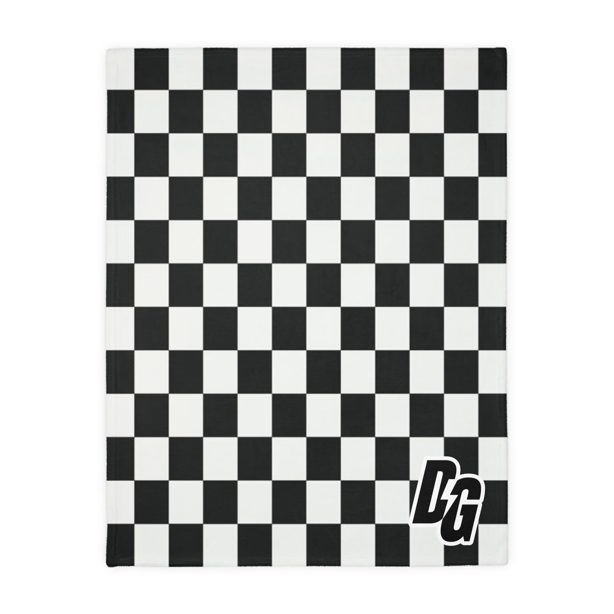 DESERTGIRL Checkered Fuzzy Blanket ( Double Sided )