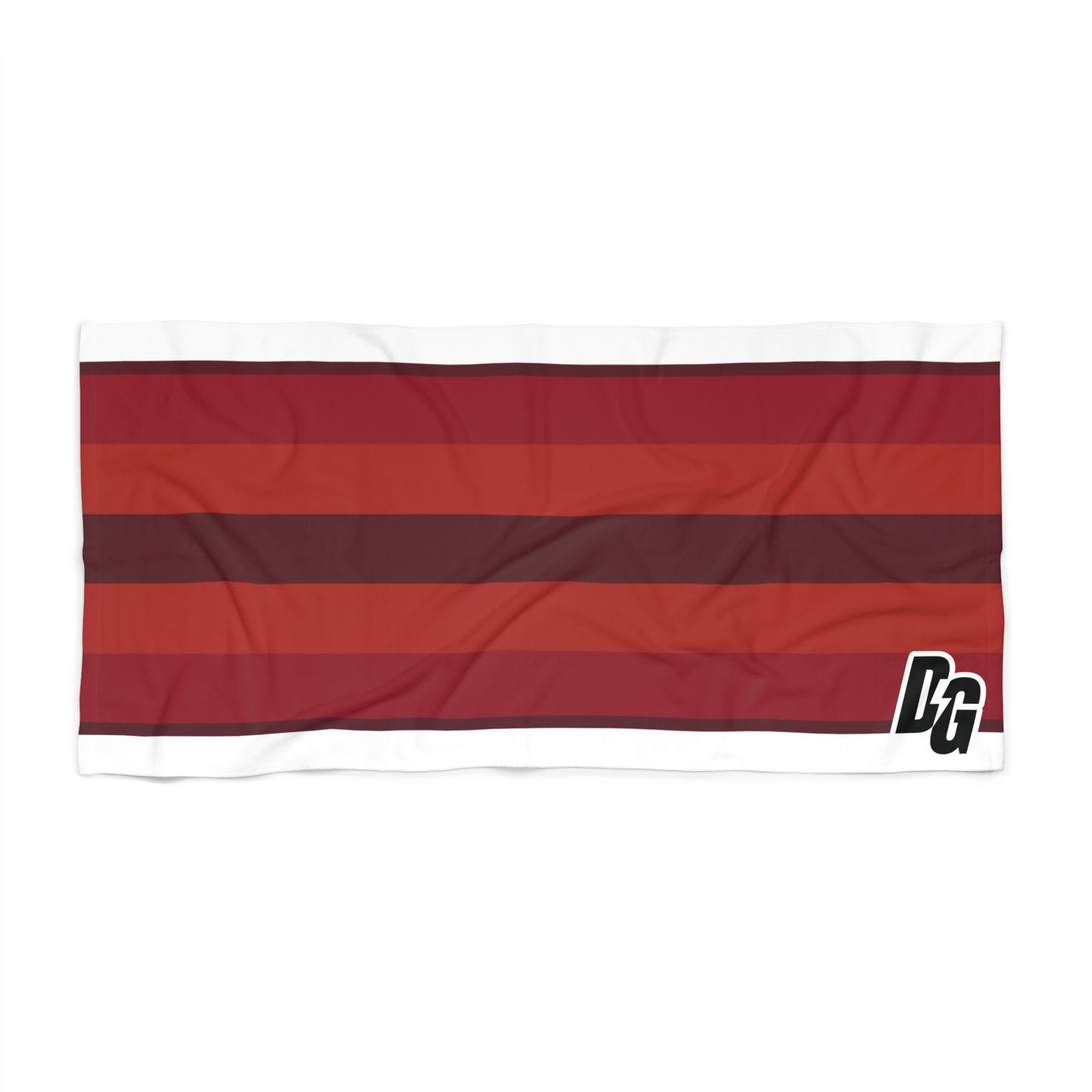 Desert Girl Red Stripes Beach Towel