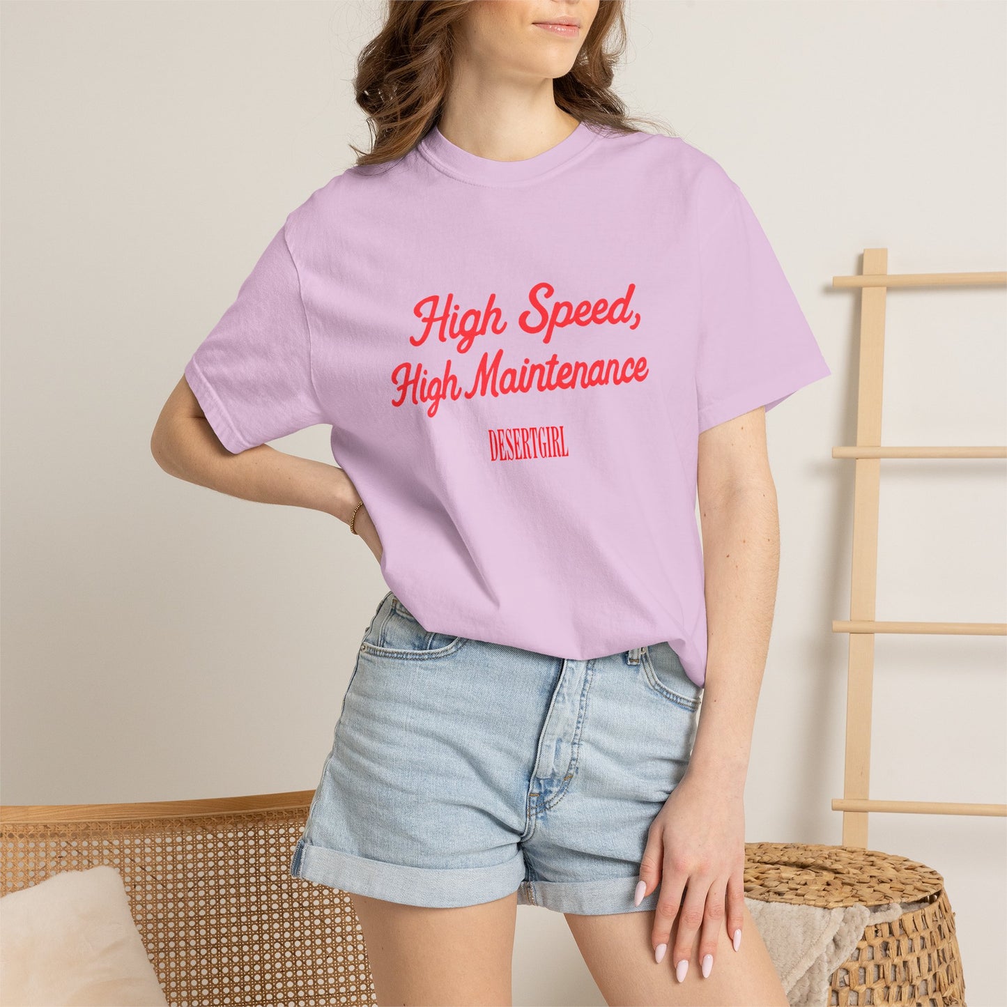High Speed, High Maintenance Comfort Colors Tee - RED