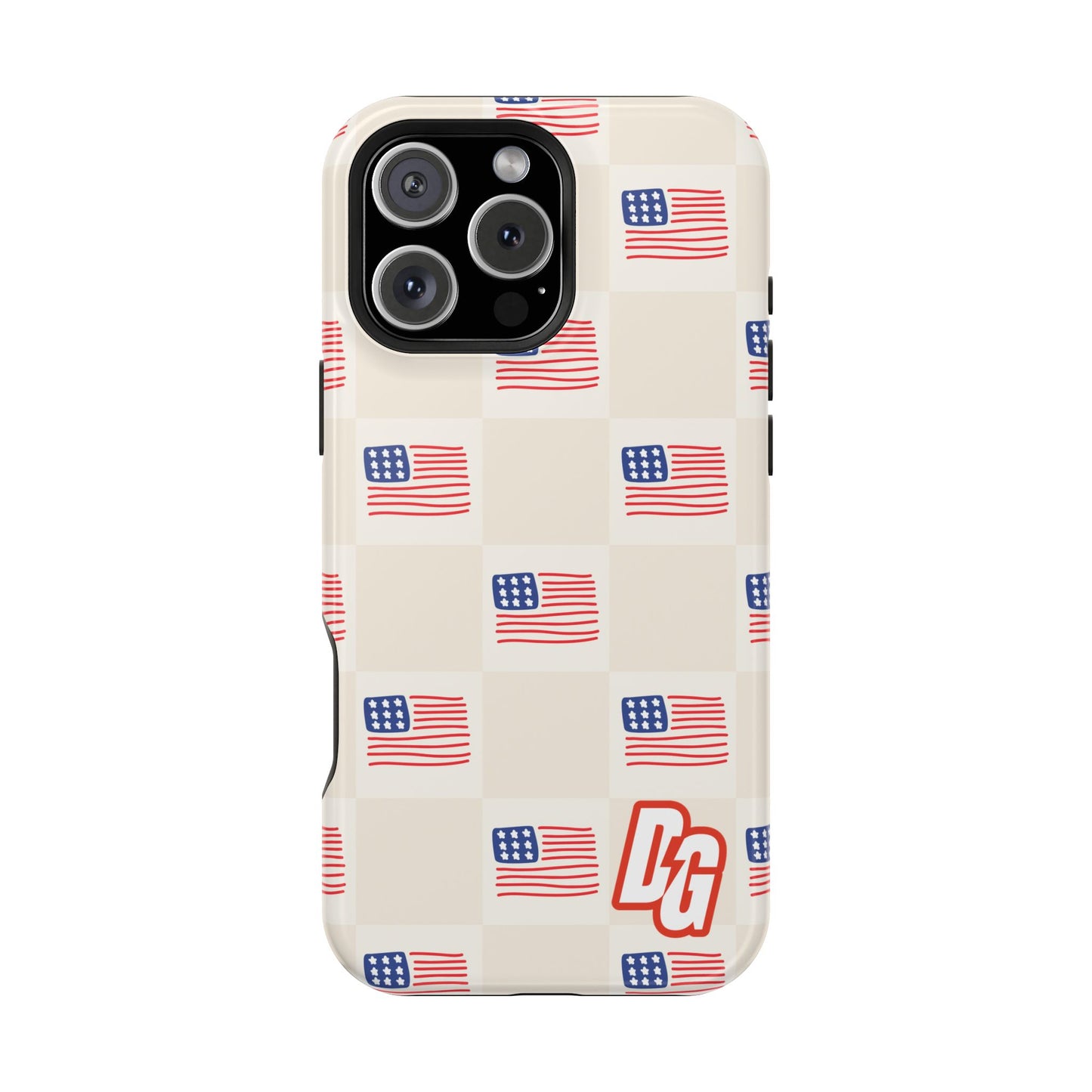 Checkered USA Tough Magnetic Cases