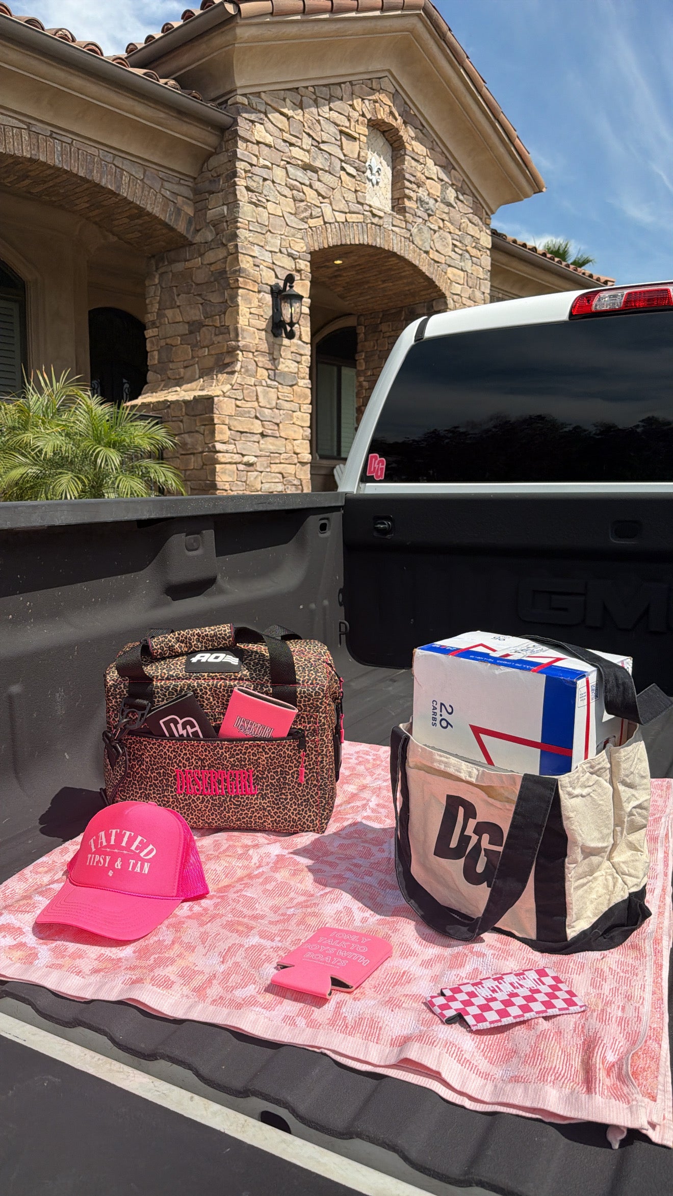 DESERT GIRL x AO COOLERS LEOPARD CAN COOLER - USA + WOMEN MADE