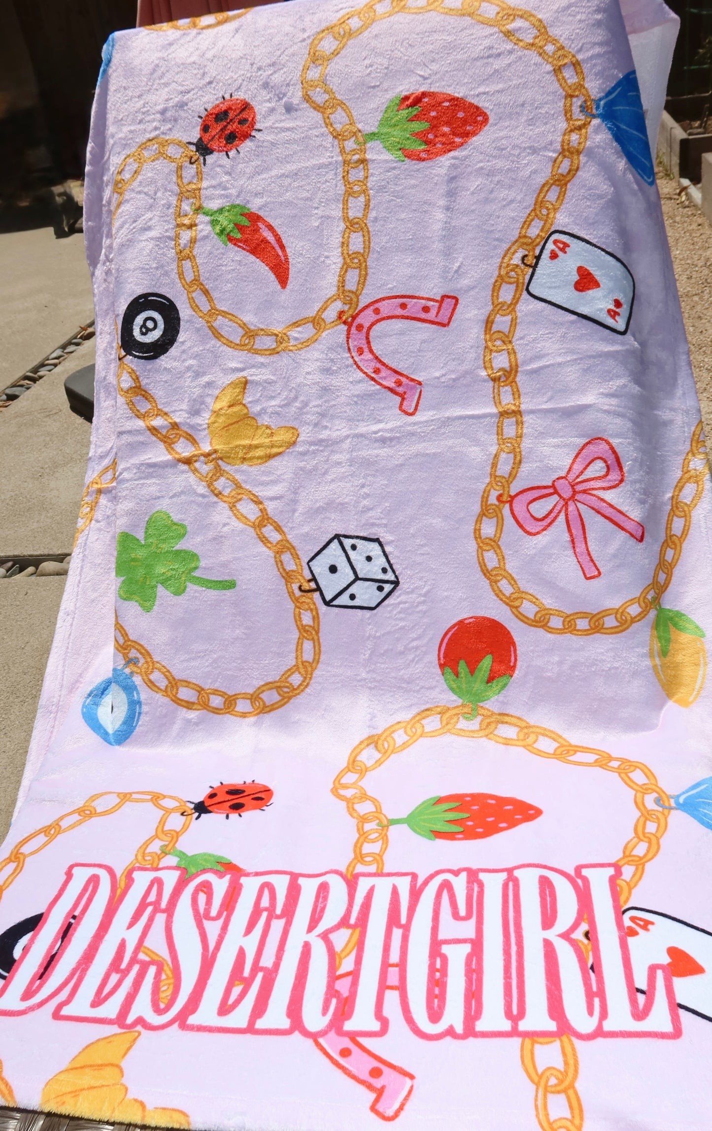 Lucky Charms Desert Girl Beach Towel