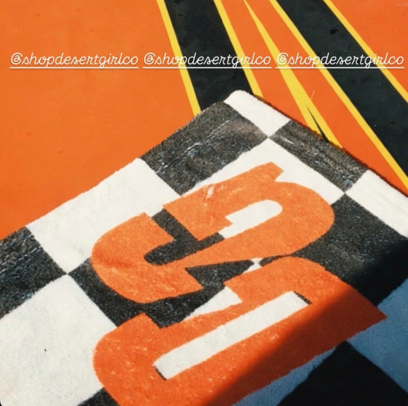 DG Beach Towel - Checkered ORANGE
