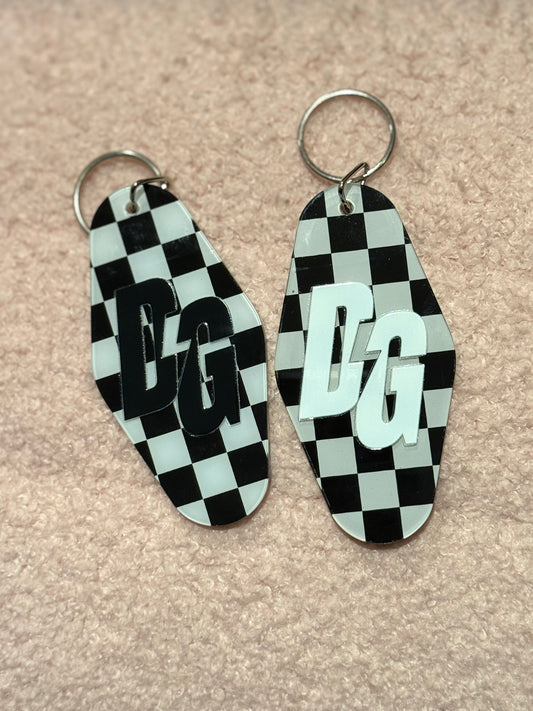 Checkered Keychain