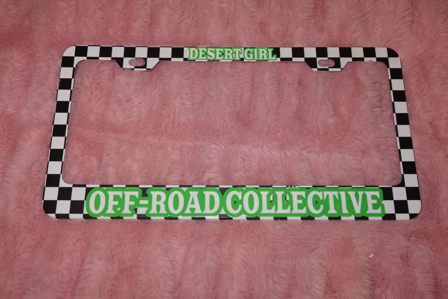 Checkered License Plate Frame