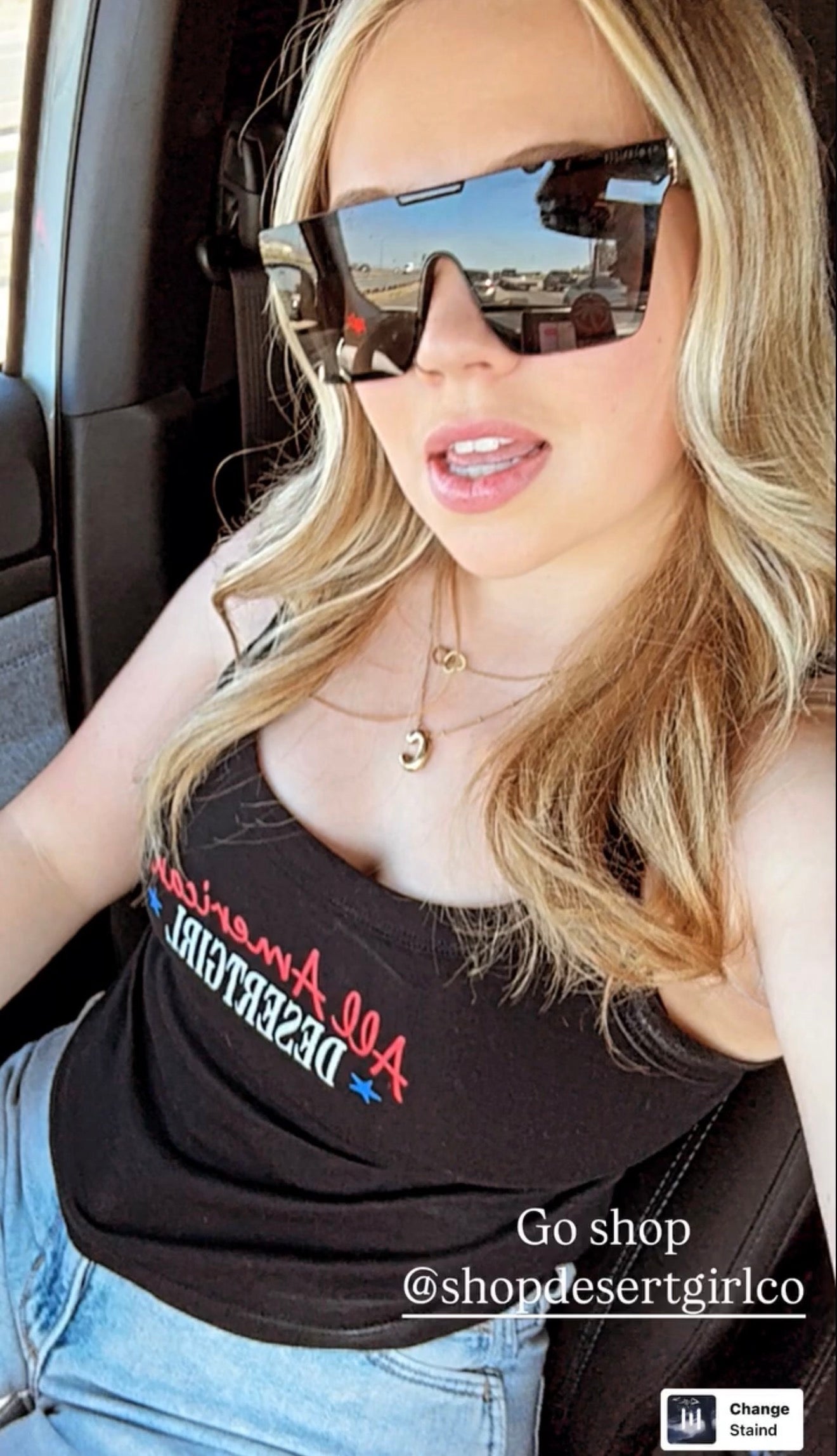 All American Desert Girl Ribbed Cami Tank